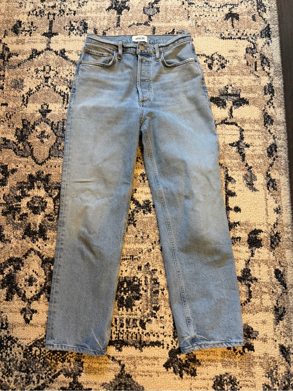 Agolde High Rise Straight Leg Jeans